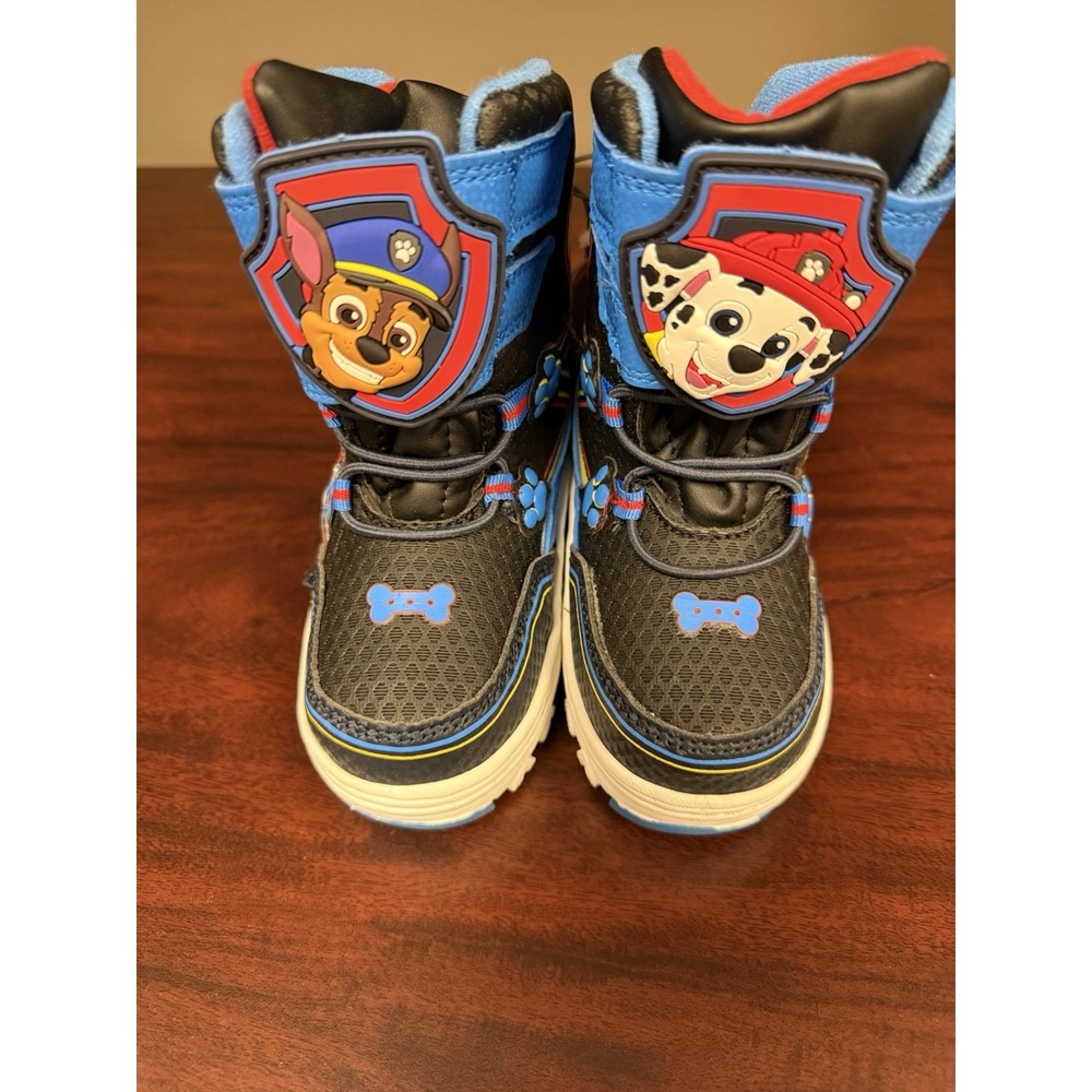 Kids Paw Patrol Black and Blue Boots Size 6